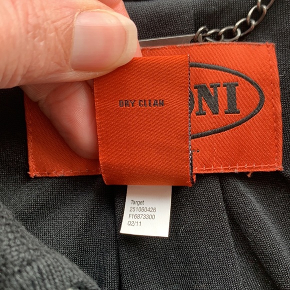 Missoni for Target black & white Chevron Print Knit Dress Coat XS - Picture 5 of 10